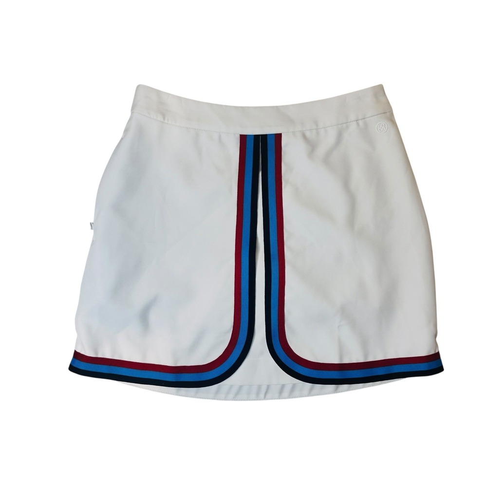G/FORE White Skort with Blue and Red Stripes
